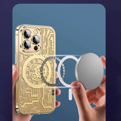 iPhone 14 Series Magsafe Edition Mecha Transparent Case