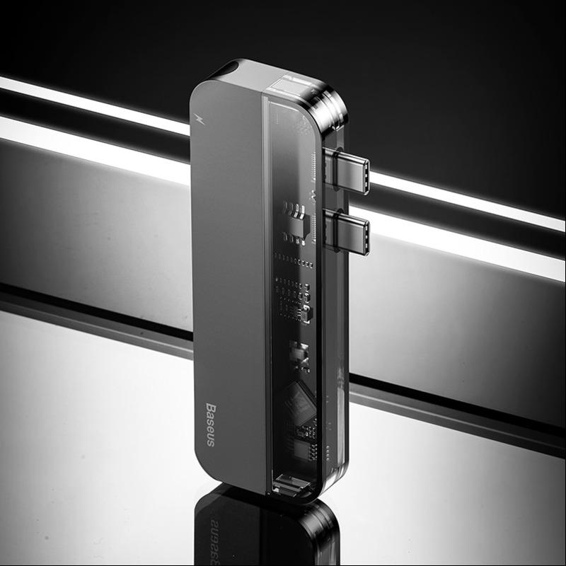 Baseus ® Dual Type-C Multifunctional Transparent Adapter
