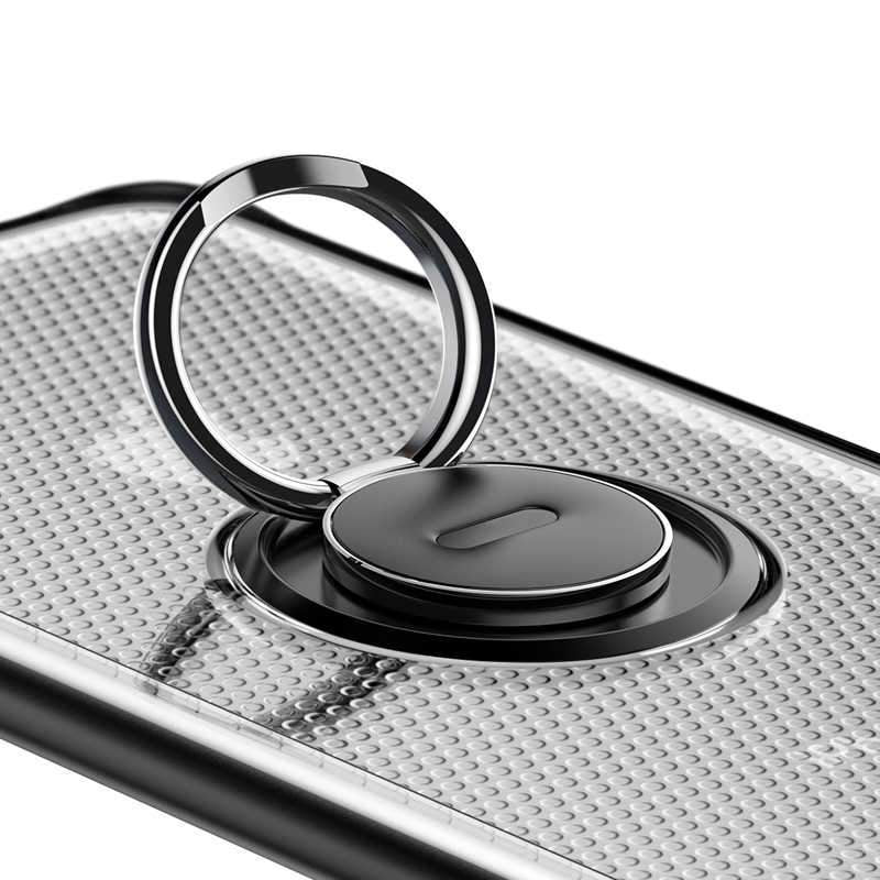 Baseus ® iPhone XS Max Dot Pattern Transparent Ring Holder Case