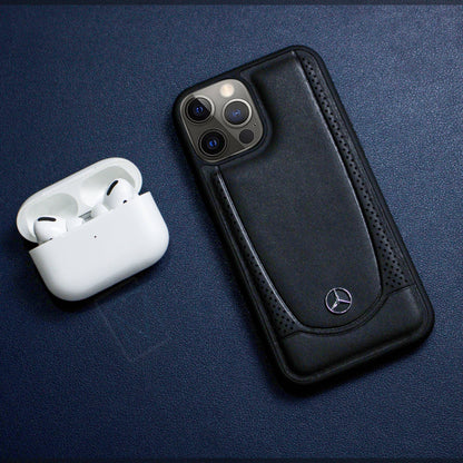 Mercedes Benz ® iPhone 12 Series Genuine Leather Case