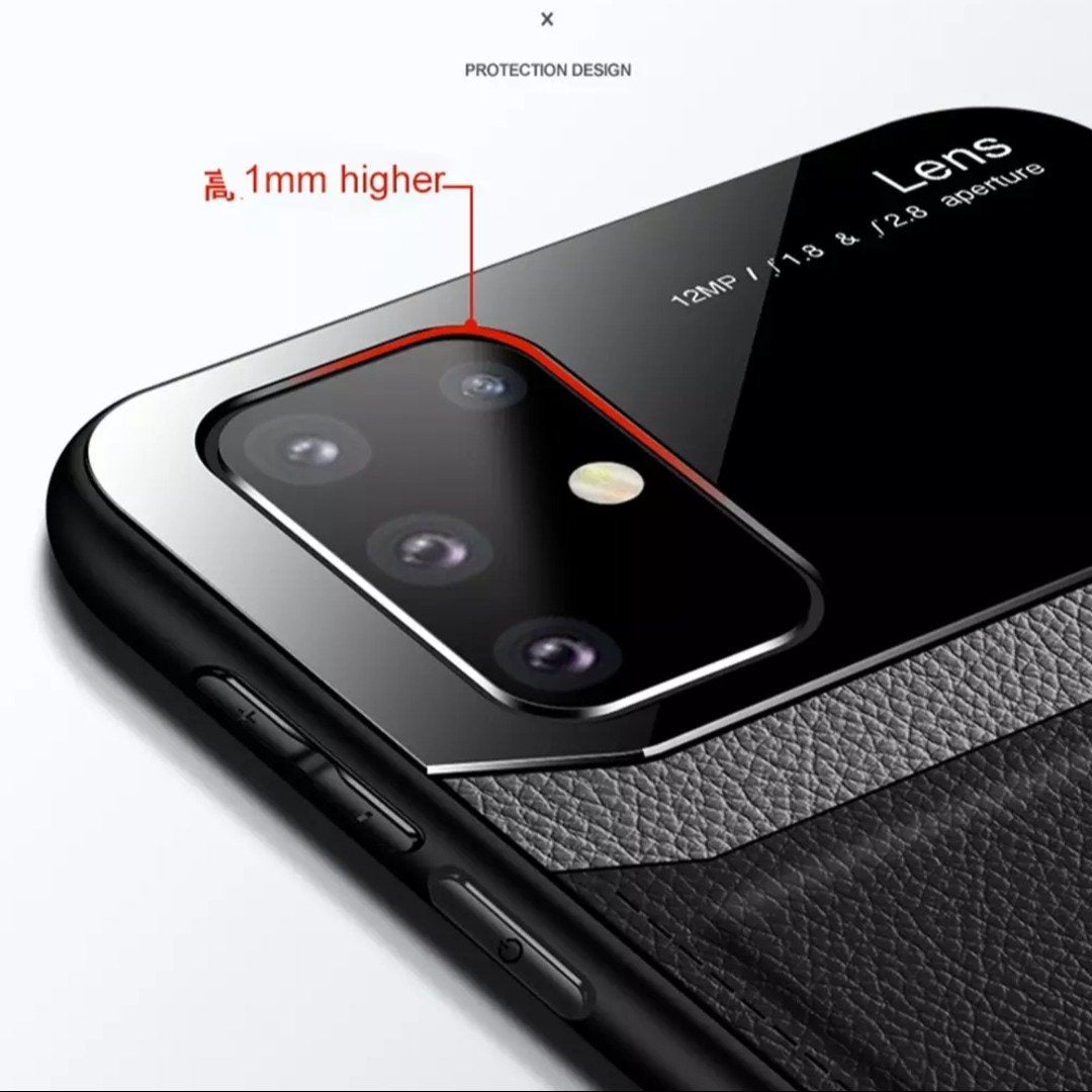 Galaxy S20 Plus Sleek Slim Leather Glass Case