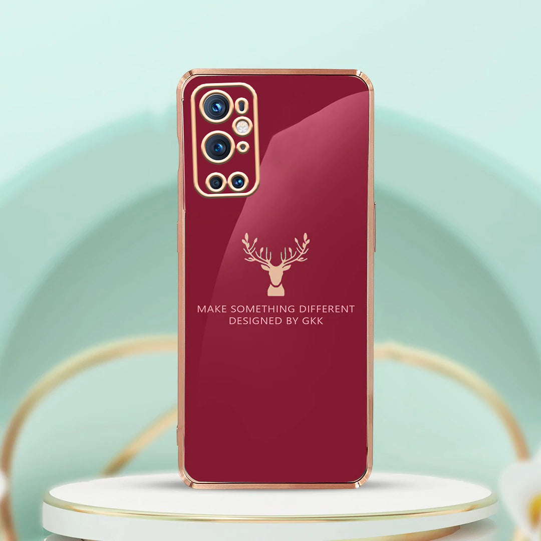 OnePlus 9 Pro Electroplating Reindeer Pattern Glass Case