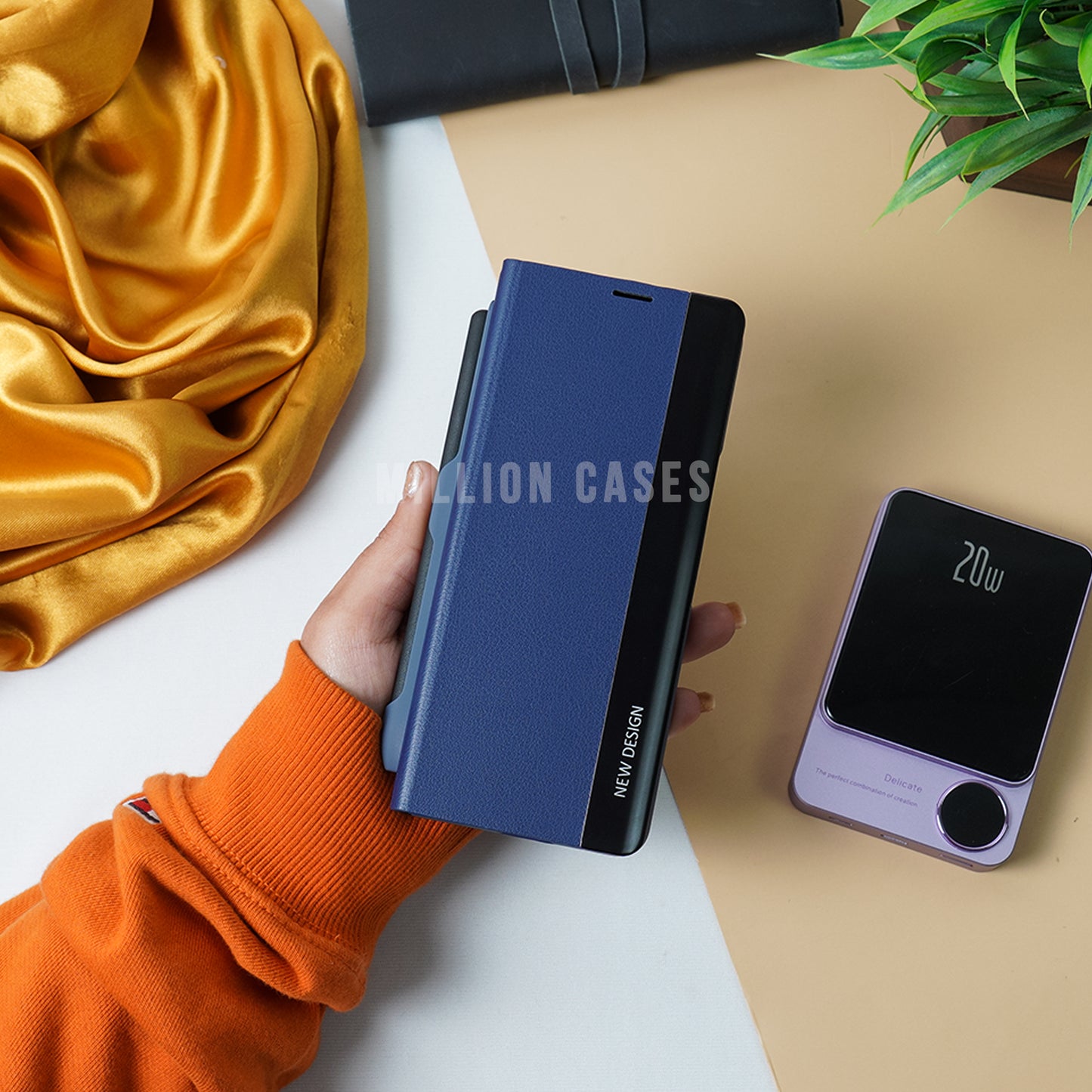 Galaxy Z Fold4 Half Flip Case With Pen Holder
