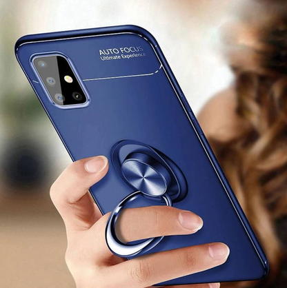 Metallic Finger Ring Holder Matte Case - Samsung