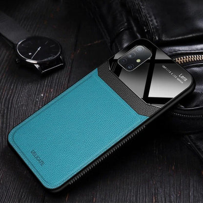 Galaxy M Series Sleek Slim Leather Glass Case