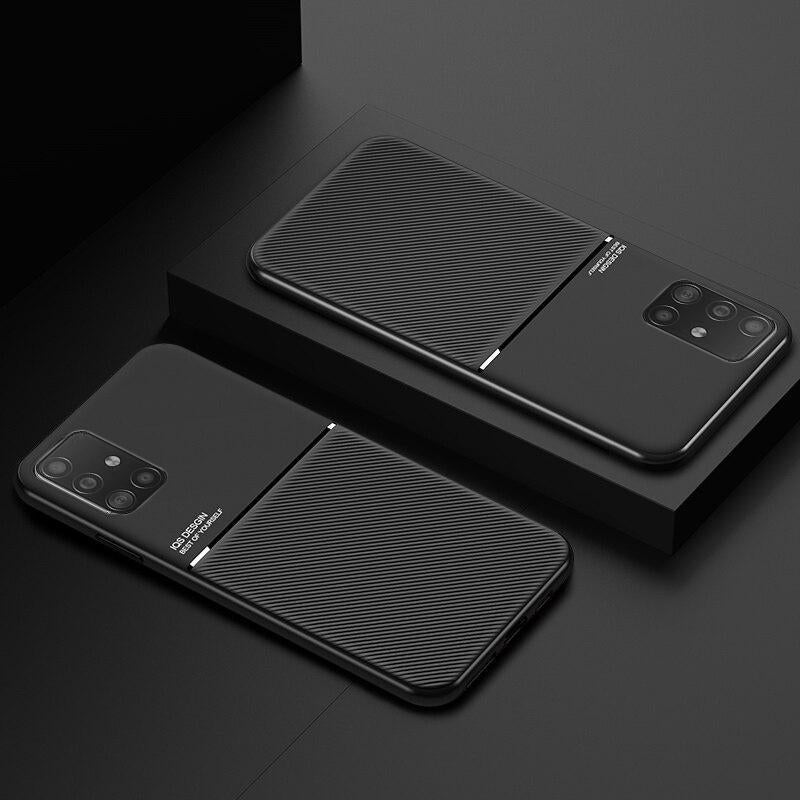 Galaxy M Series Carbon Fiber Twill Pattern Soft TPU Case