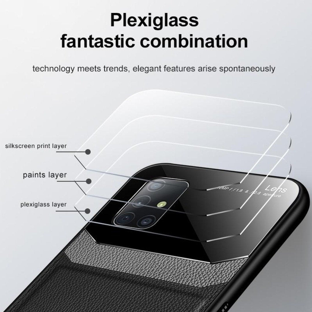 Galaxy M51 Sleek Slim Leather Glass Case