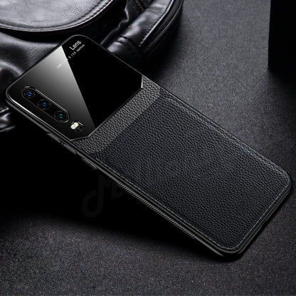 Galaxy A70s Sleek Slim Leather Glass Case