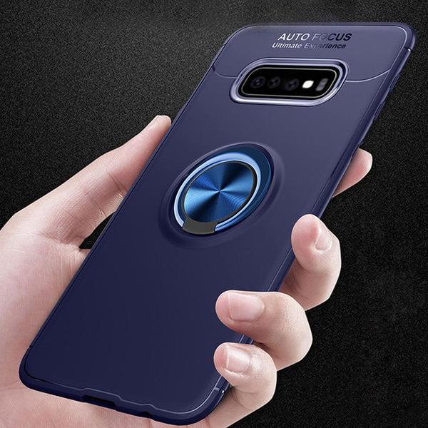 Galaxy S10 Plus Metallic Finger Ring Holder Matte Case