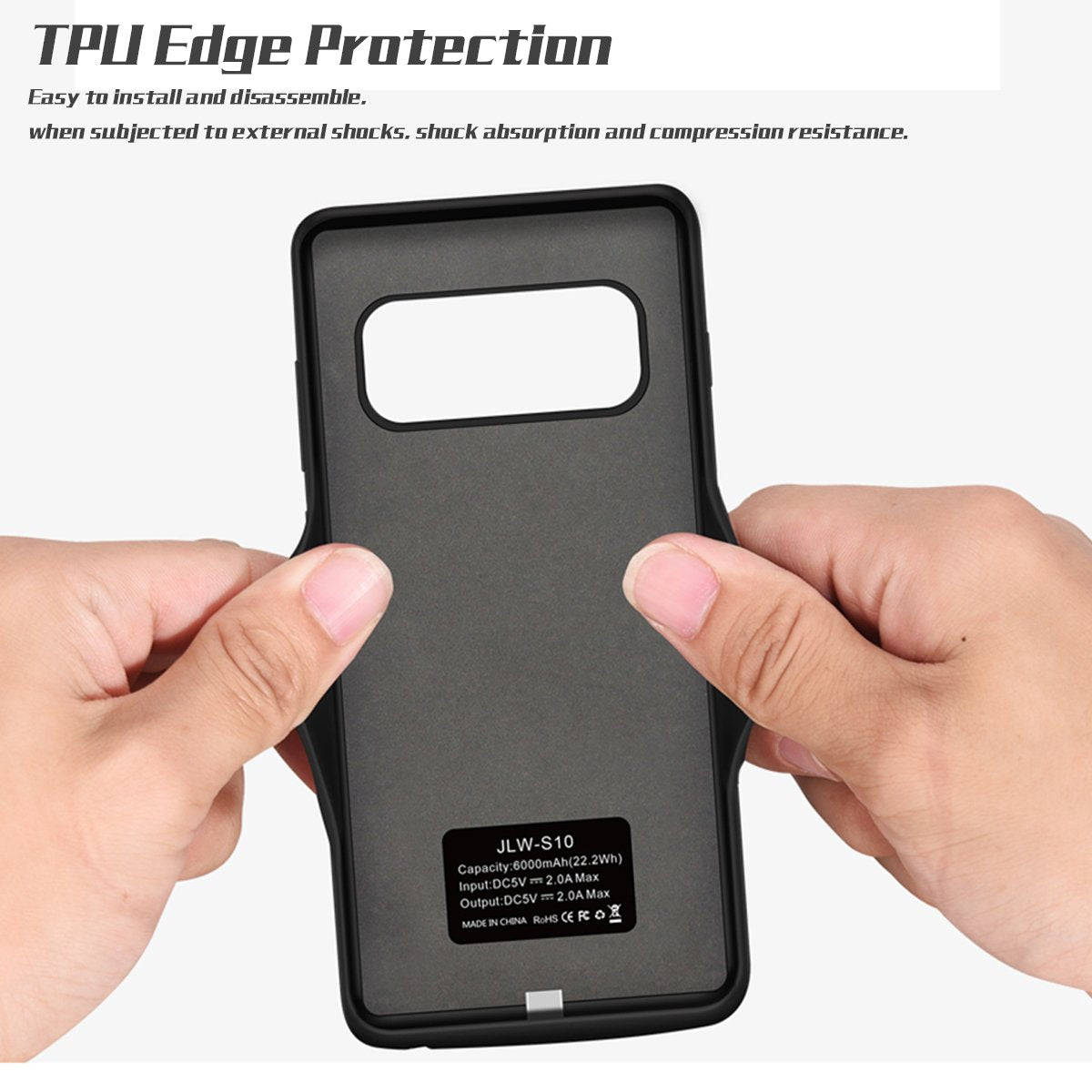 JLW® Galaxy S10 Plus Portable 5000 mAh Battery Shell Case