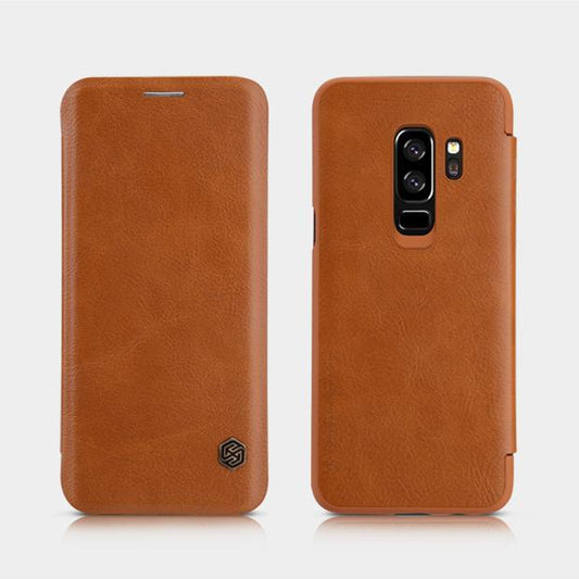 Galaxy S9 Plus Genuine QIN Leather Flip Case