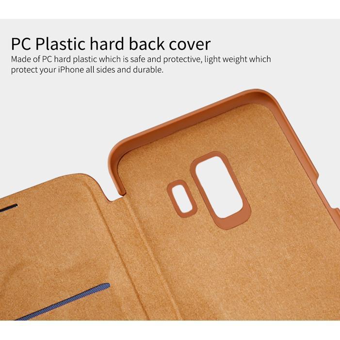 Galaxy S9 Genuine QIN Leather Flip Case