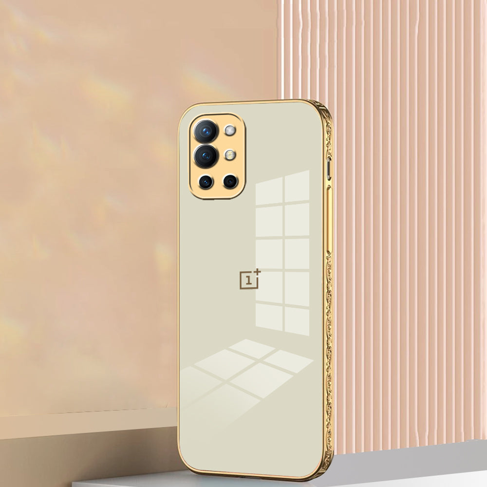 OnePlus 9R Embossed TPU Gold Edge Design Case