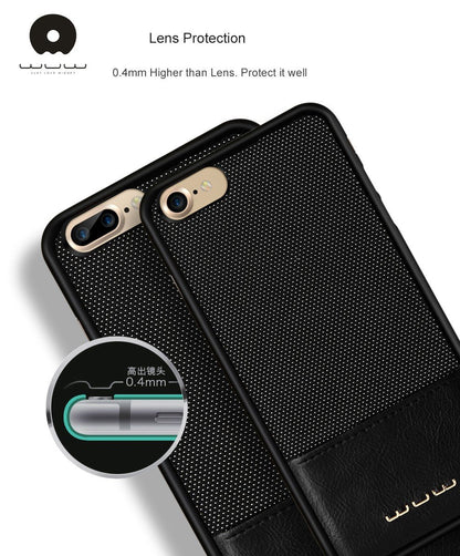 iPhone 8/8 Plus Luxury WUW PC + Leather Super Protective Case