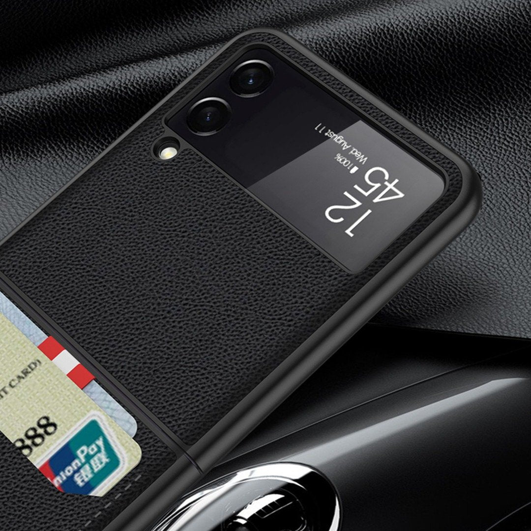 Galaxy Z Flip3 PU Leather Card Slot Wallet Case