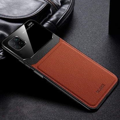 Galaxy Note 10 Lite Sleek Slim Leather Glass Case