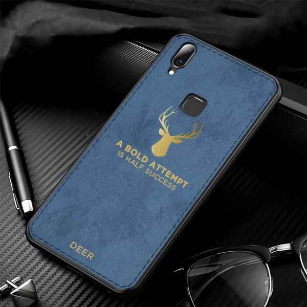 Galaxy A30 Luxury Gold Textured Deer Pattern Soft Case