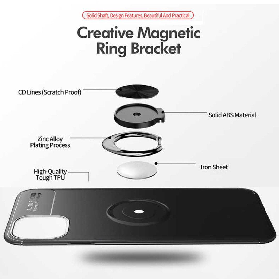 Galaxy S10 Lite Metallic Finger Ring Holder Matte Case