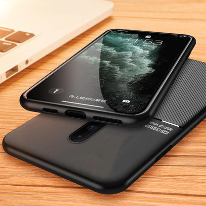 OnePlus 7T Pro Carbon Fiber Twill Pattern Soft TPU Case