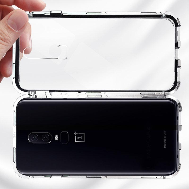 OnePlus 6 Electronic Auto-Fit Magnetic Glass Case