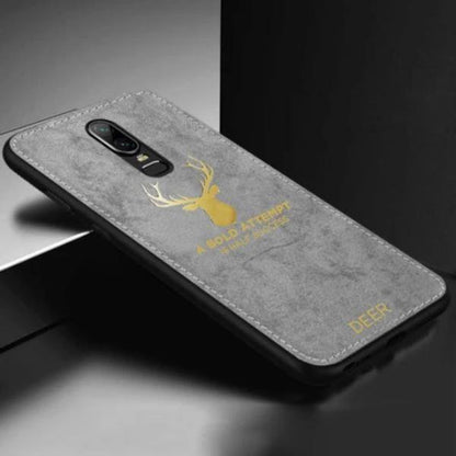 OnePlus 7 Pro Luxury Gold Textured Deer Pattern Soft Case