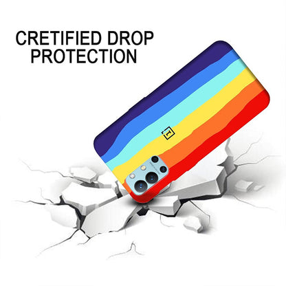 OnePlus 9R Rainbow Liquid Silicone Logo Case