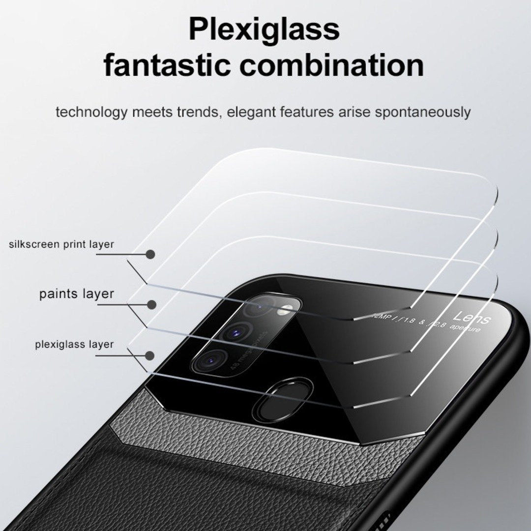 Galaxy M30s Sleek Slim Leather Glass Case