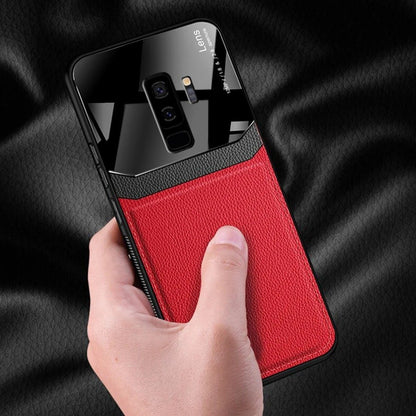Galaxy S9 Plus Sleek Slim Leather Glass Case