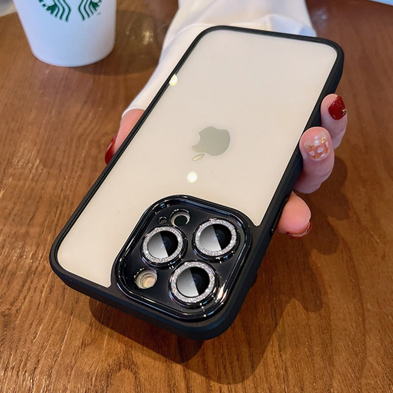 iPhone 14 Diamond Camera Lens Clear Bumper Case