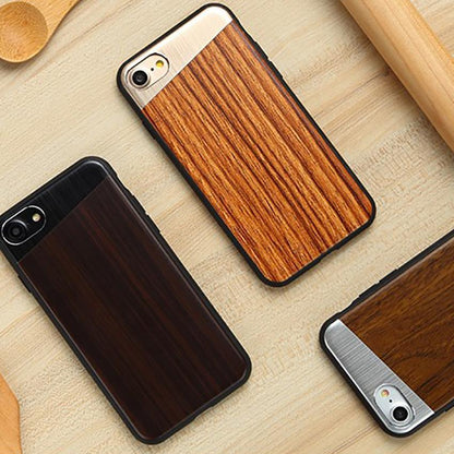 iPhone 7 Plus Oblique Aluminium Wooden Series Vintage Case