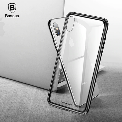 Baseus ® iPhone XS Max Ultra-Slim Glass TPU Frame Case