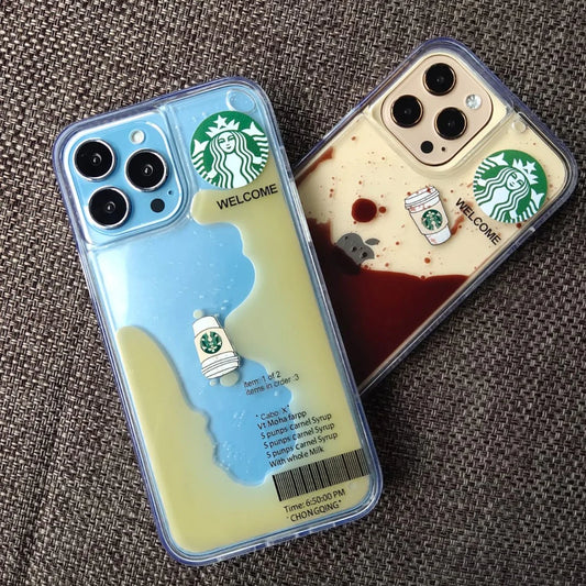 iPhone 13 Coffee Edition Floating Gel Liquid Case