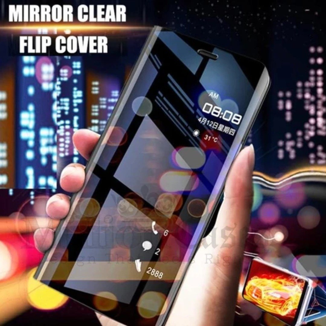 Galaxy A20s Mirror Clear View Flip Case [Non Sensor Working]