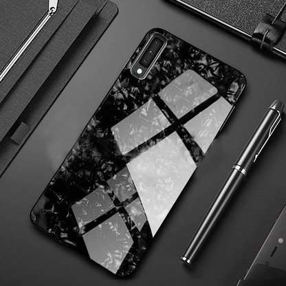 Galaxy A70 Dream Shell Series Textured Marble Case