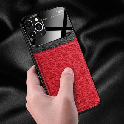 iPhone 11 Pro Max Sleek Slim Leather Glass Case