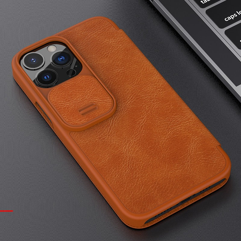 iPhone 13 Series Camera Protection Leather Flip Case