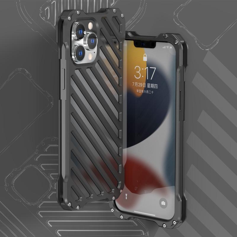 iPhone 14 R-Just Aluminium Alloy Grill Case