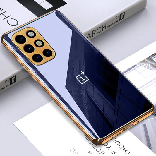 OnePlus 9R Glossy Gold Edge Back Logo Case