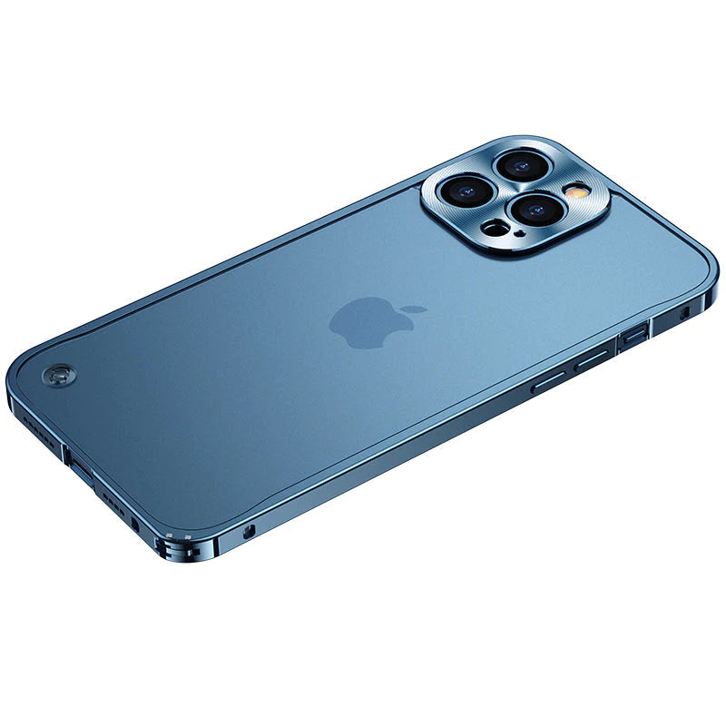 iPhone 13 Pro Max Translucent Metal Frame Matte Case