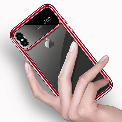 TOTU ® iPhone X/XS Polarized Lens Mirror Transparent Hard Case