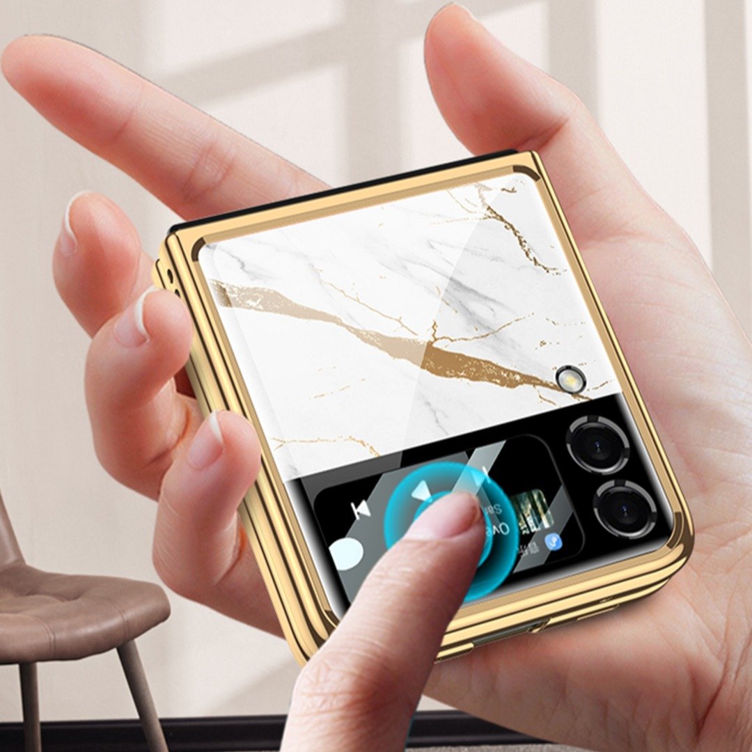 Galaxy Z Flip3 Marble Glass Case