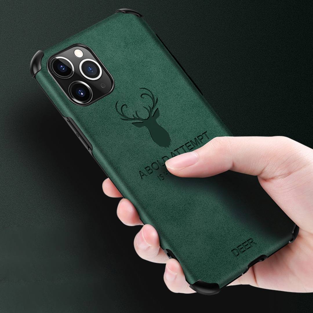 iPhone 11 Pro Shockproof Deer Leather Texture Case