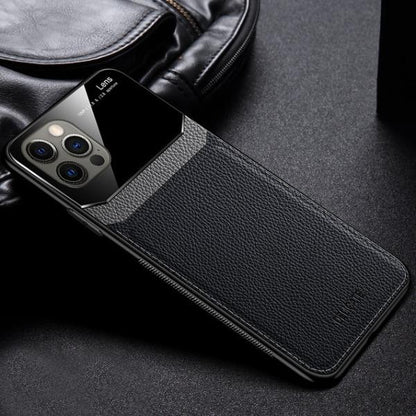 iPhone 12 Pro Sleek Slim Leather Glass Case