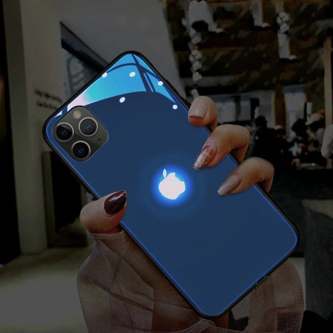 iPhone 13 Series LED Logo Glass Back Case