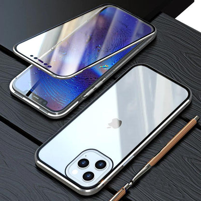 iPhone 12 Pro Max Electronic Auto-Fit (Front+ Back) Glass Magnetic Case