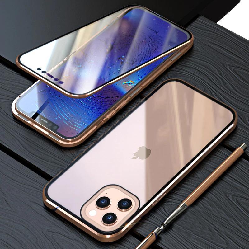 iPhone 12 Pro Max Electronic Auto-Fit (Front+ Back) Glass Magnetic Case