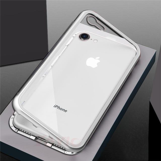 iPhone 8 Electronic Auto-Fit (Front+ Back) Glass Magnetic Case