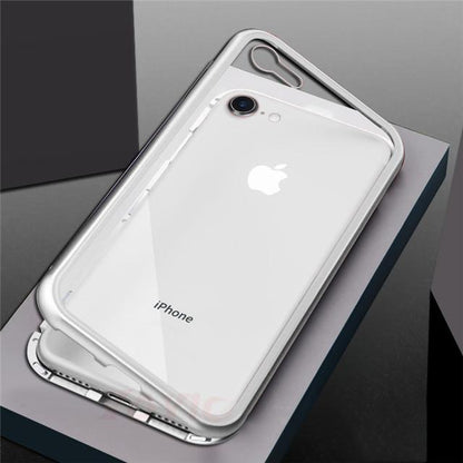 iPhone 8 Electronic Auto-Fit (Front+ Back) Glass Magnetic Case