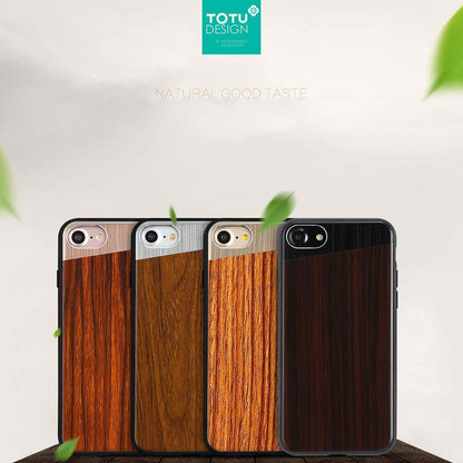 iPhone 7 Plus Oblique Aluminium Wooden Series Vintage Case