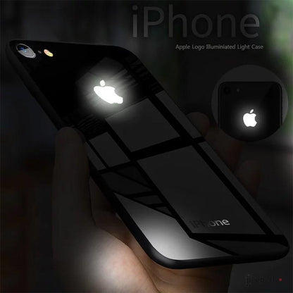 iPhone 7 LED Logo Glass Back Case